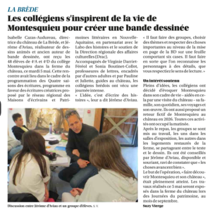 Article Sud-Ouest-Atelier ecriture La Brede